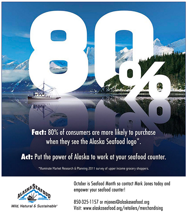 80% of consumers are more likely to purchase when they see the Alaska Seafood logo